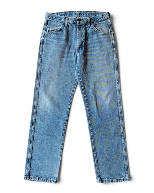 Vintage 2000s Rustler Heavily Faded Light Wash Straight Leg Jeans