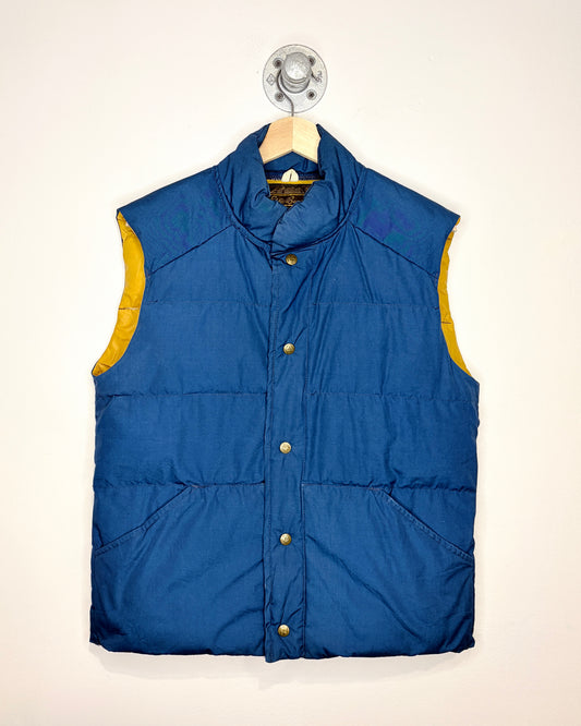 Vintage 80s Eddie Bauer Navy Blue Down Vest