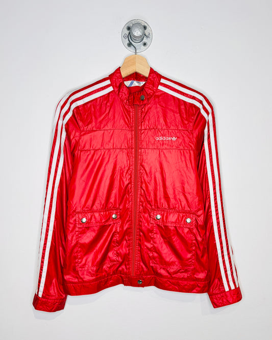 2000s Y2K Adidas Red Moto Style Jacket