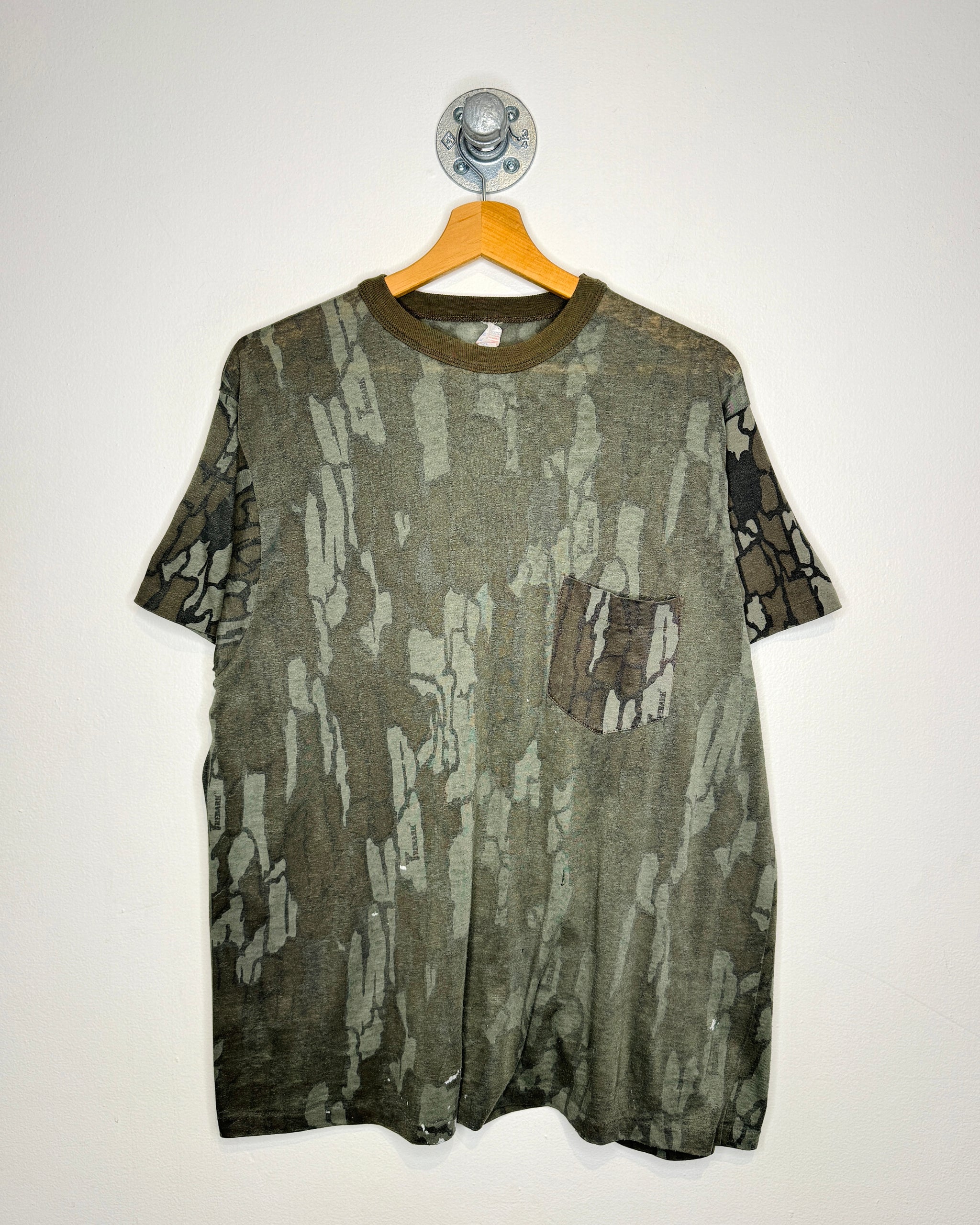 Vintage 80s Trebark Camouflage Pocket Tee Shirt – Wildrose