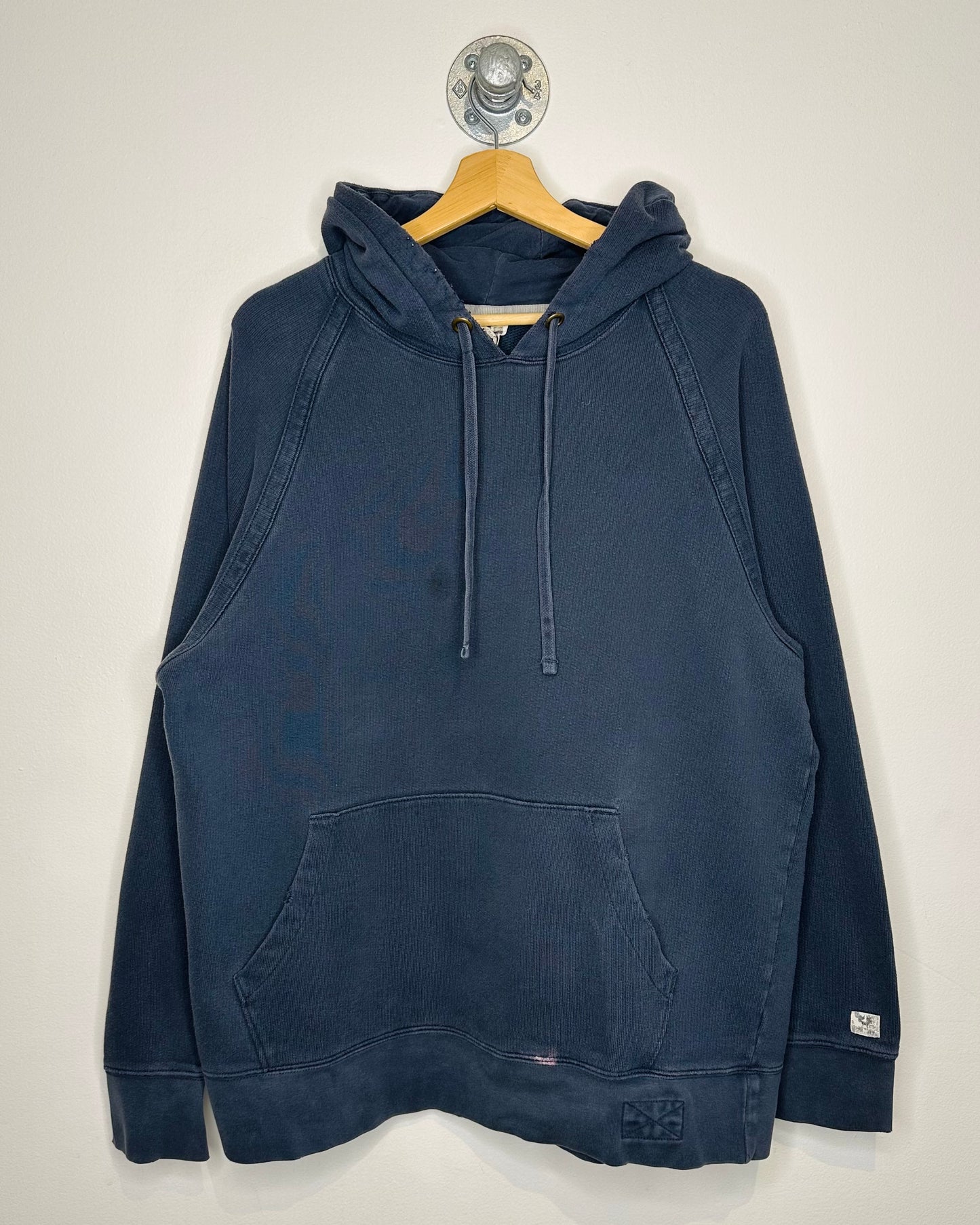 2000s Old Navy Blank Raglan Cut Navy Hoodie