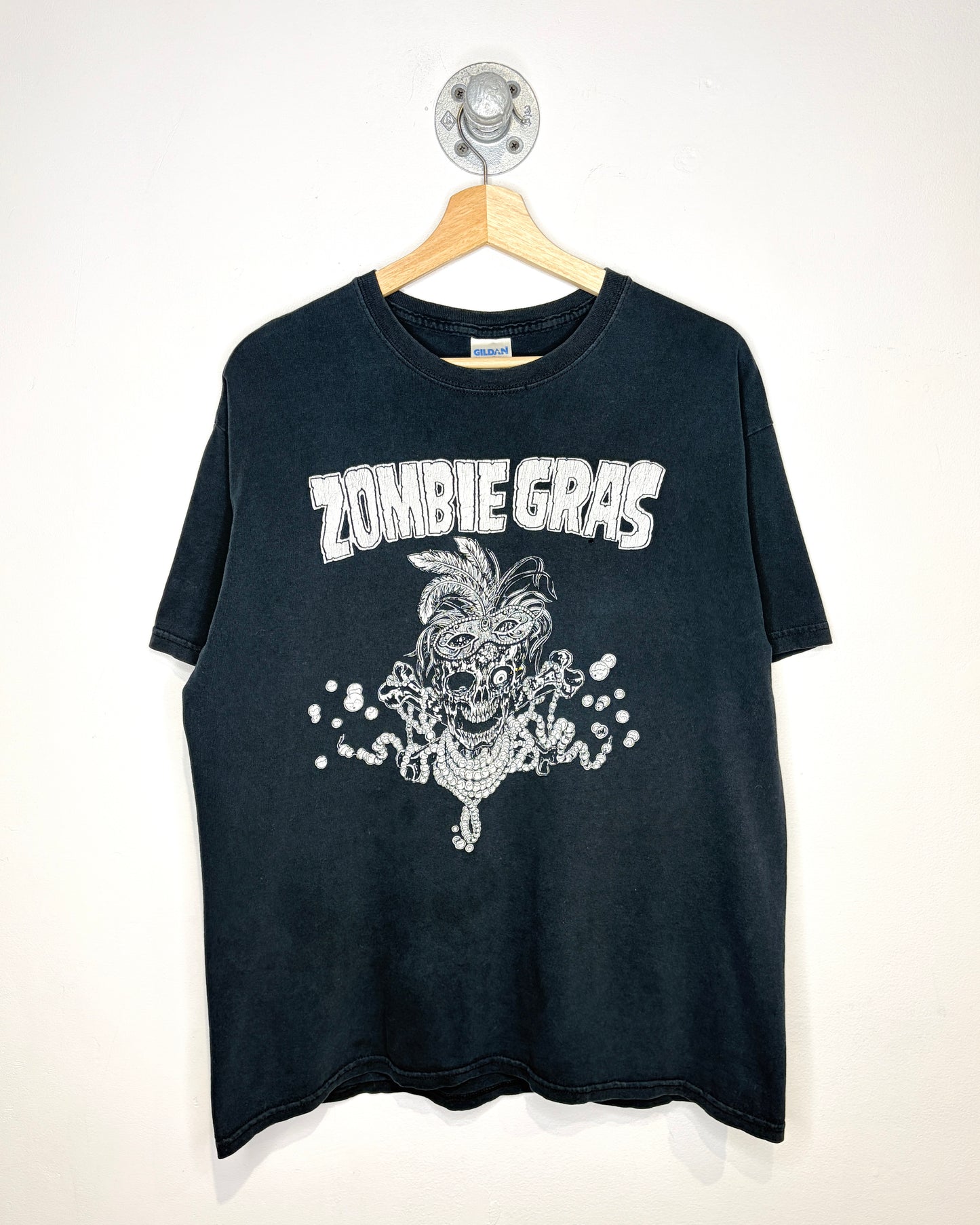 2000s Zombie Gras Faded Black Tee Shirt