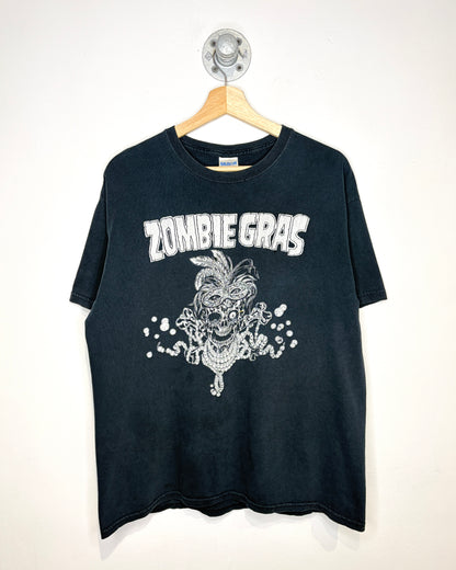 2000s Zombie Gras Faded Black Tee Shirt