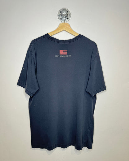 2000s Chaps Ralph Lauren Faded Black Tee Shirt
