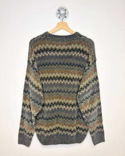 Vintage Dockers Earth Tone Patterned Sweater