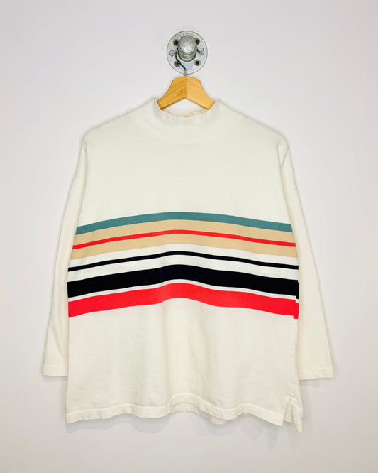 Vintage 90s Boundary Waters White Turtleneck Longsleeve Shirt