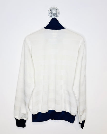 Vintage Adidas Striped White, Navy & Red Track Jacket
