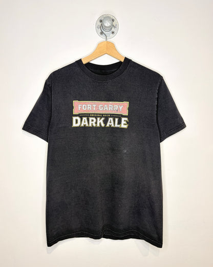 2000s Fort Gary Dark Ale Faded Black Tee Shirt