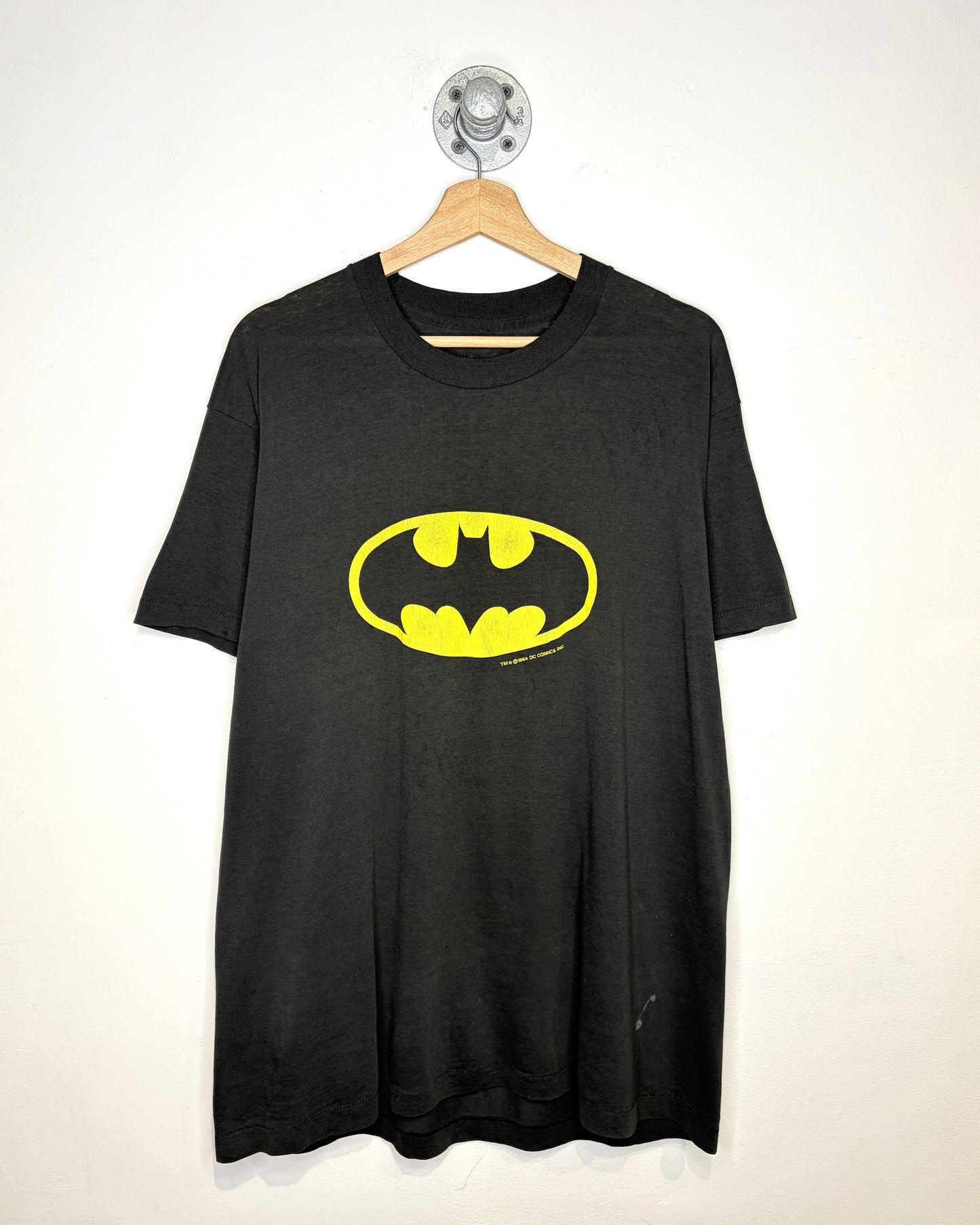 Vintage 90s Batman Paper Thin Black Tee Shirt