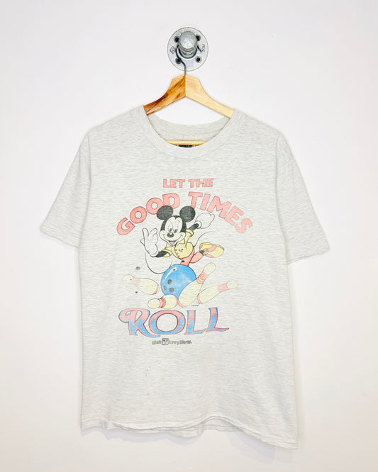 Vintage 90s Disney “Let The Good Times Roll” Ash Grey Tee Shirt