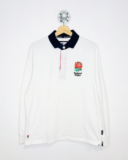 2000s England White & Navy Rugby Shirt
