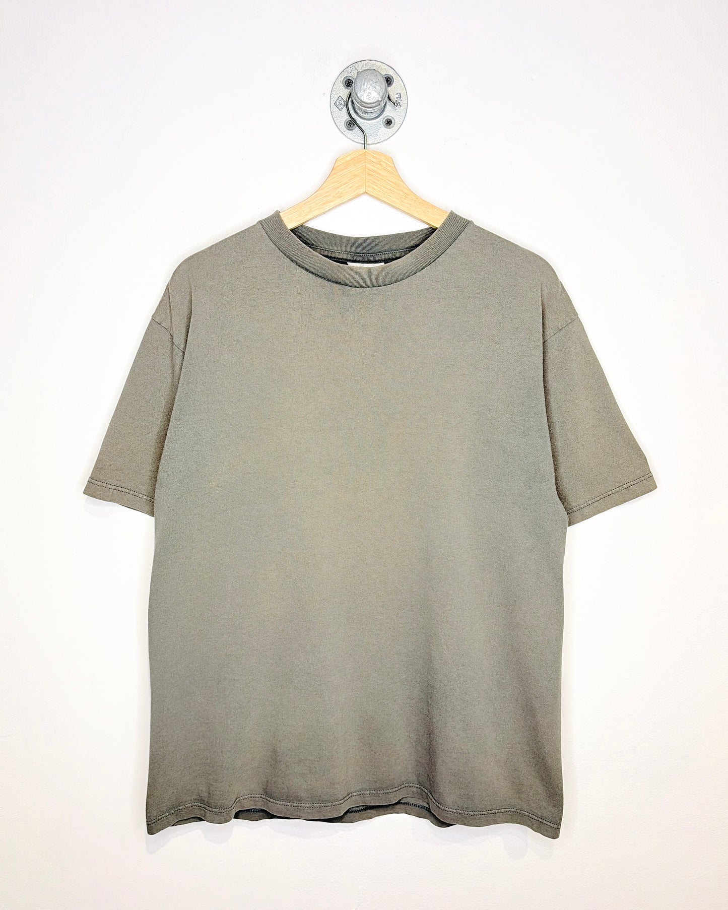 Vintage 90s Penmans Blank Faded Dark Grey Tee Shirt