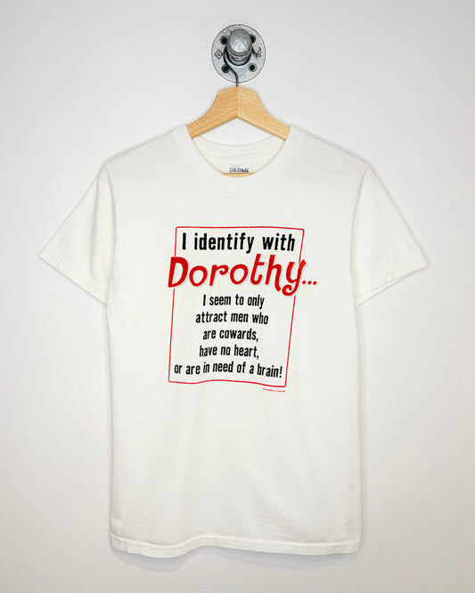 Vintage 2000s I Identify With Dorothy The Resort White Tee Shirt