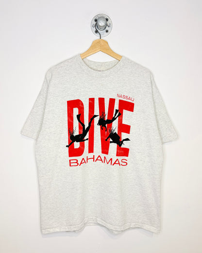 Vintage 90s Nassau Bahamas Ash Grey Tee Shirt