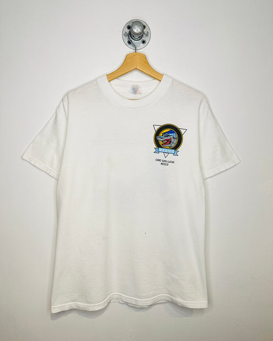 Vintage “The Yellow Ones Taste Like Chicken” White Tee Shirt
