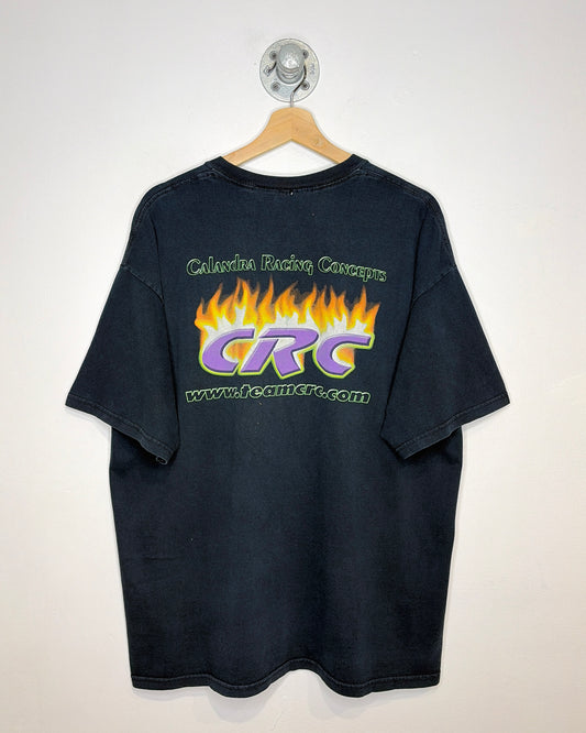 2000s Calandra Racing Concepts Faded Black Tee Shirt