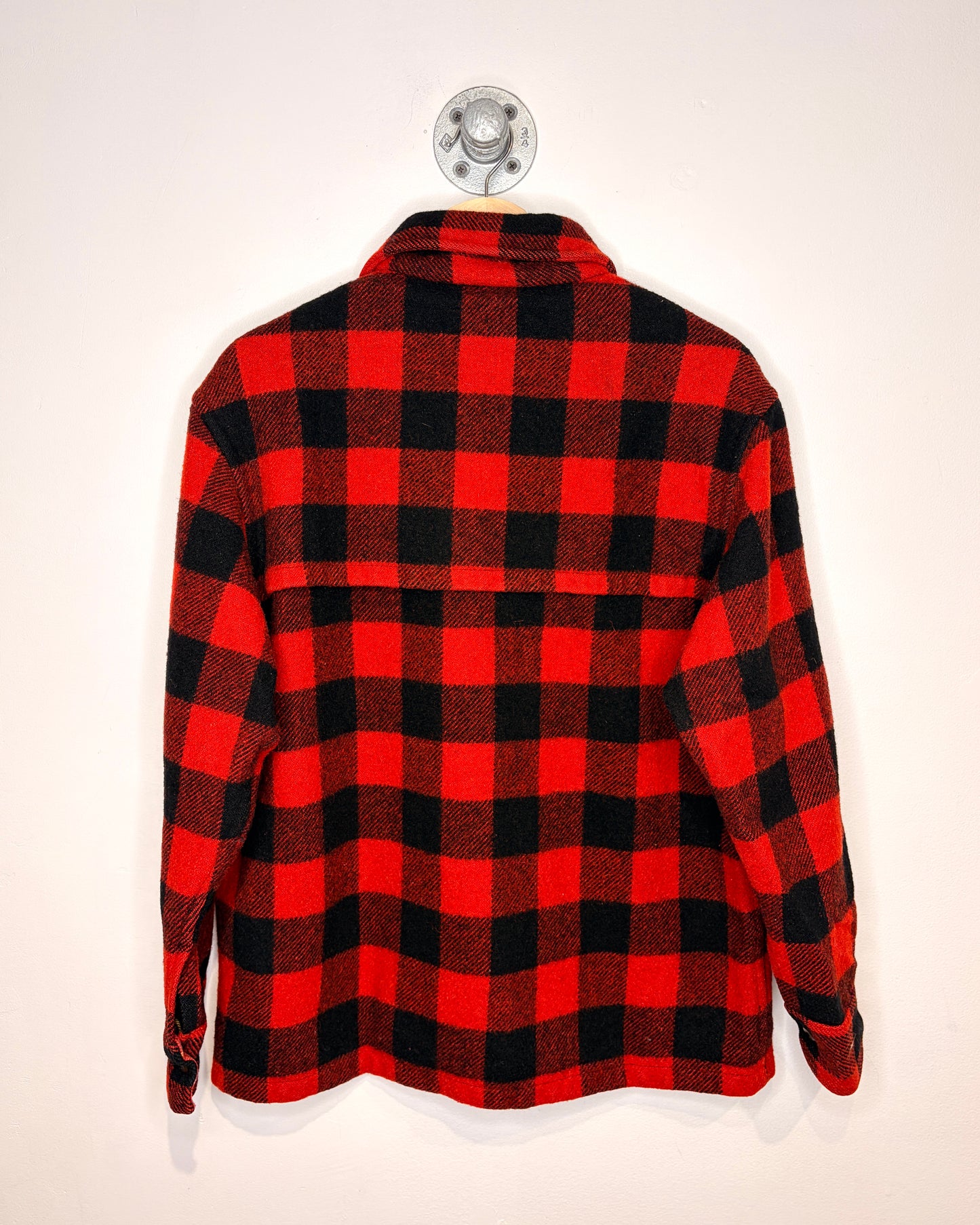 Vintage 80s Cockatoo Plaid Red & Black Wool Jacket