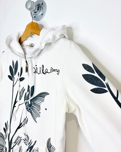Y2K Women’s Billabong AOP White Zip Up Hoodie