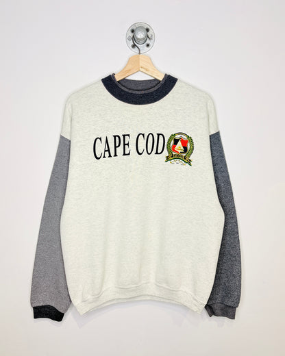 Vintage 90s Cape Cod Sail Club TwoTone Grey Crewneck Sweatshirt