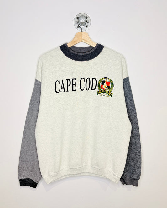 Vintage 90s Cape Cod Sail Club TwoTone Grey Crewneck Sweatshirt