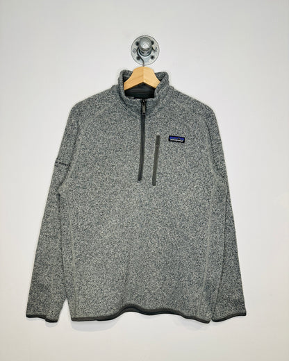 Patagonia Quarter Zip Grey Polyester Sweater