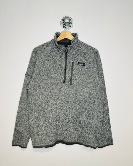 Patagonia Quarter Zip Grey Polyester Sweater