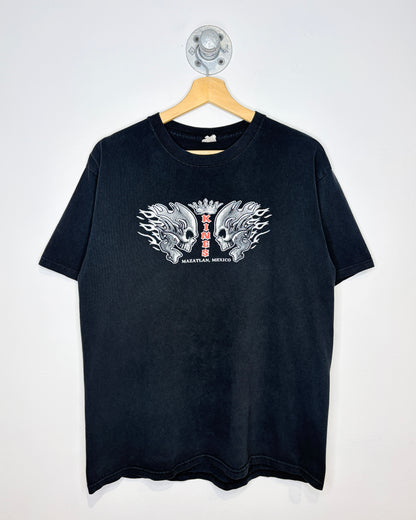 Vintage 2000s Kings Mazatlan Mexico Tourist Black Tee Shirt