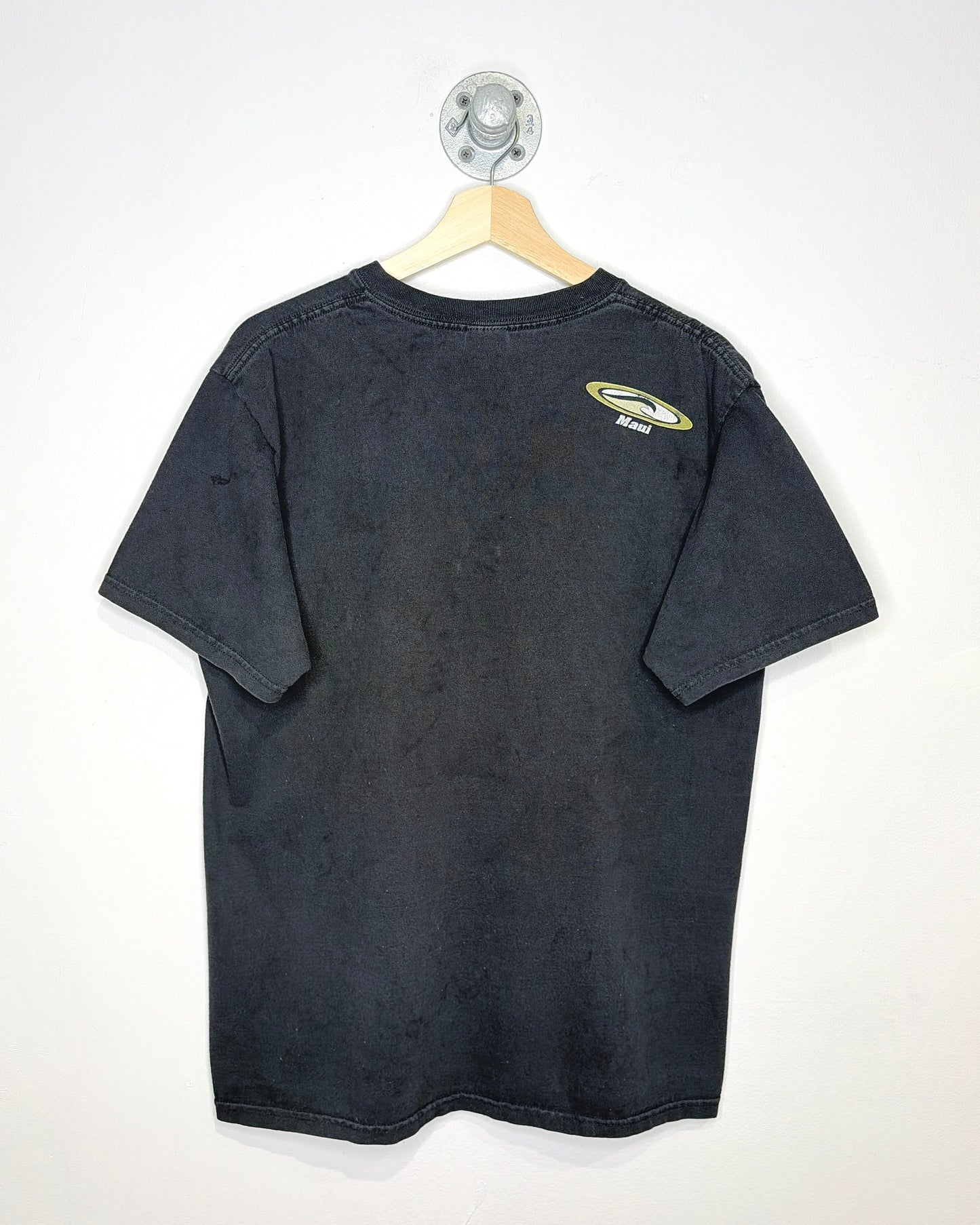 Vintage 2000s Maui Surf Faded Black Tee Shirt