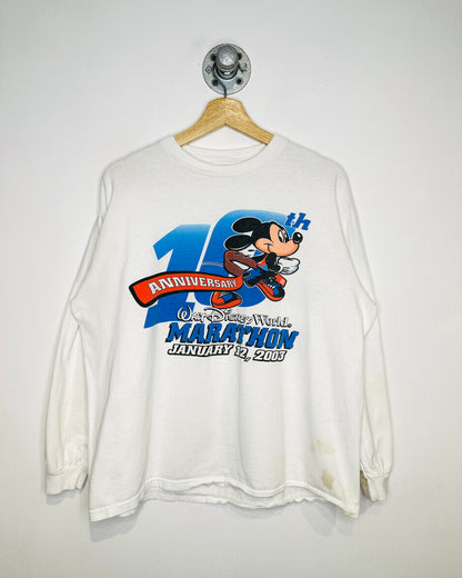 Vintage 2003 Walt Disney World Marathon White Longsleeve Shirt