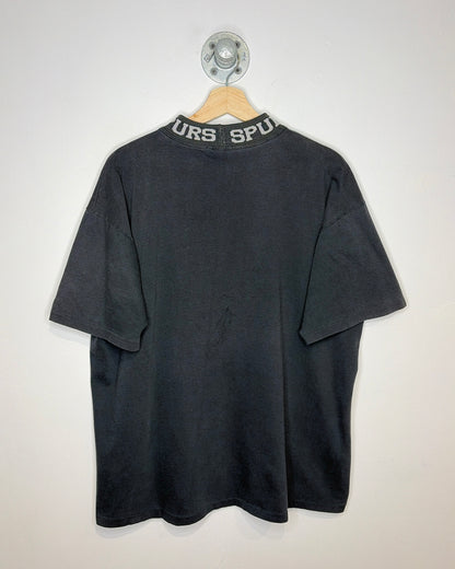 Vintage 90s San Antonio Spurs Starter Faded Black Tee Shirt