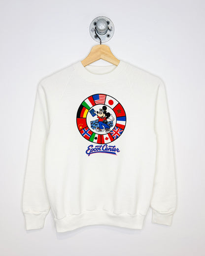Vintage 80s Disney Epcot Center White Crewneck Sweatshirt