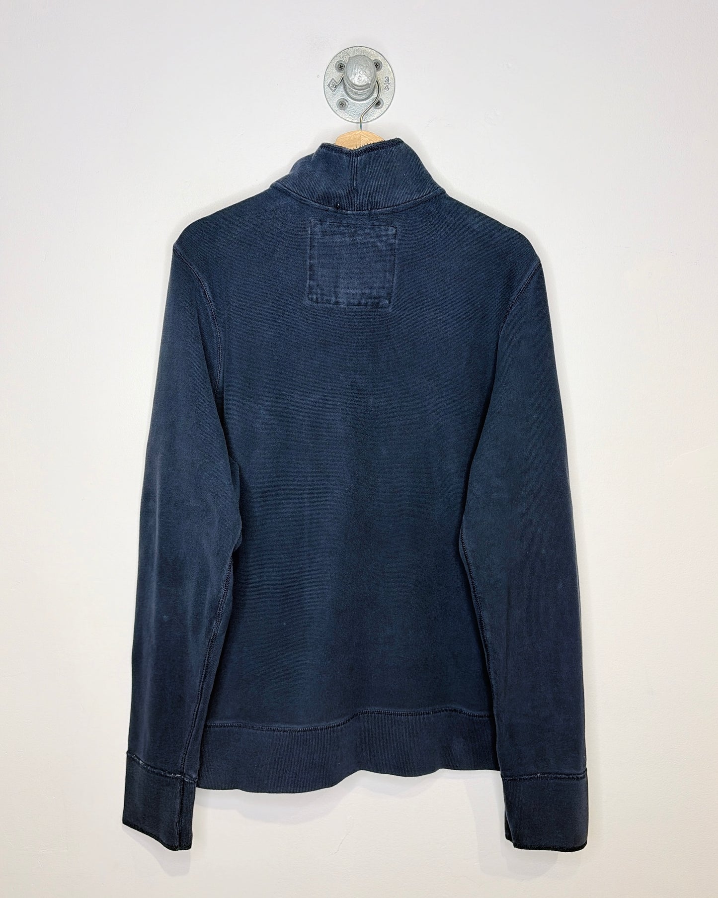 2000s Abercrombie & Fitch Navy 1/4 Button Sweatshirt