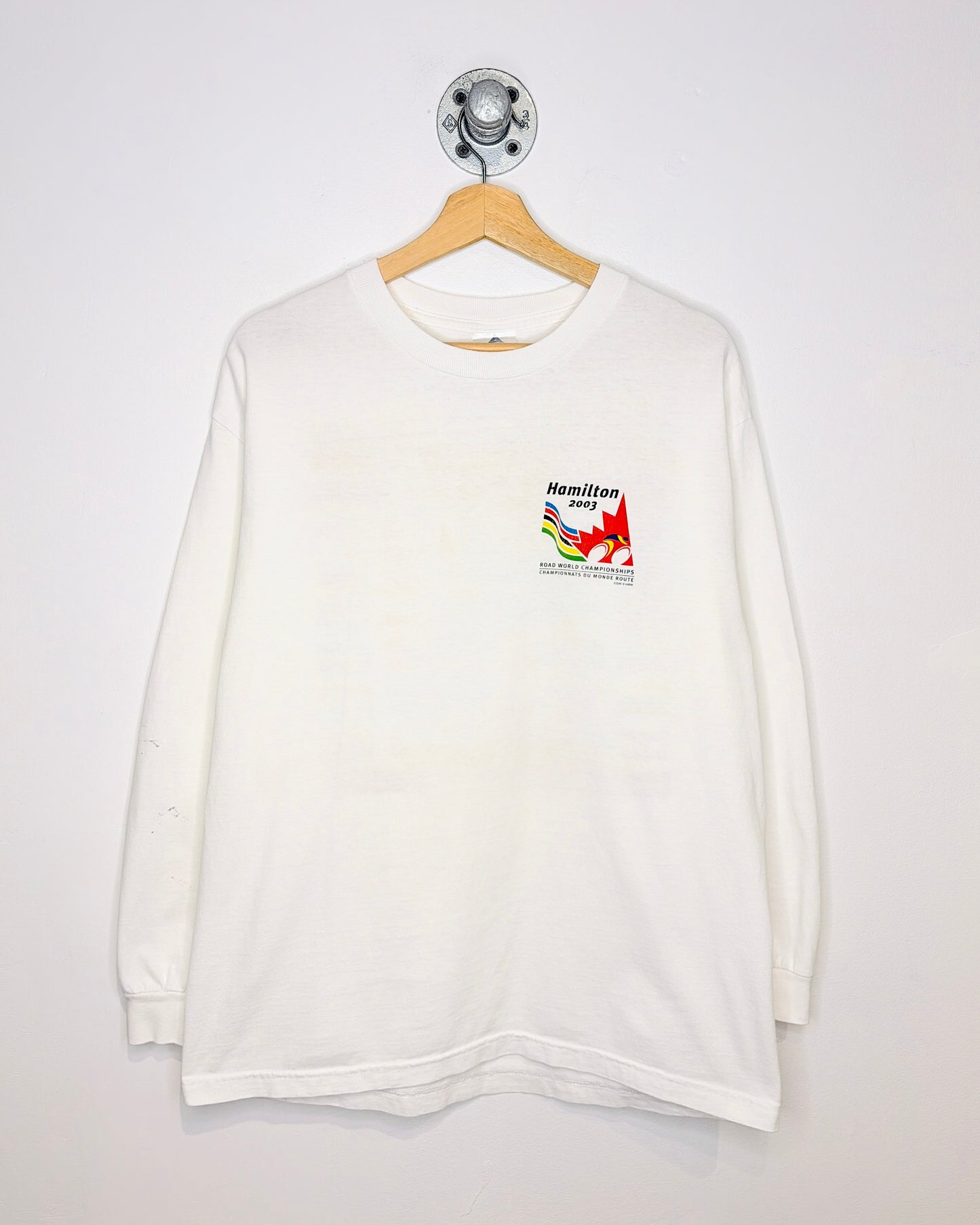 Vintage 2003 Hamilton World Road Cycling Championships White Longsleeve Shirt