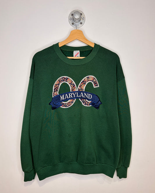 Vintage 90s OC Maryland Green Crewneck Sweatshirt