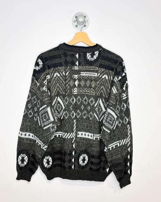 Vintage 90s Michael Gerald Abstract Knit Sweater