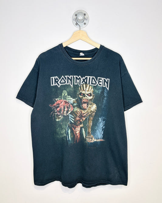 Iron Maiden The Book Of Souls Tour Faded Black Tee Shirt