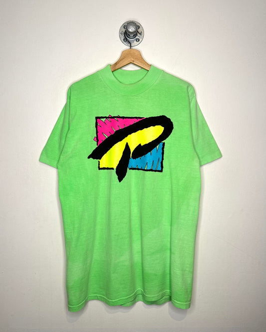 Vintage 90s Puma Faded Mint Green Mock Neck Tee Shirt