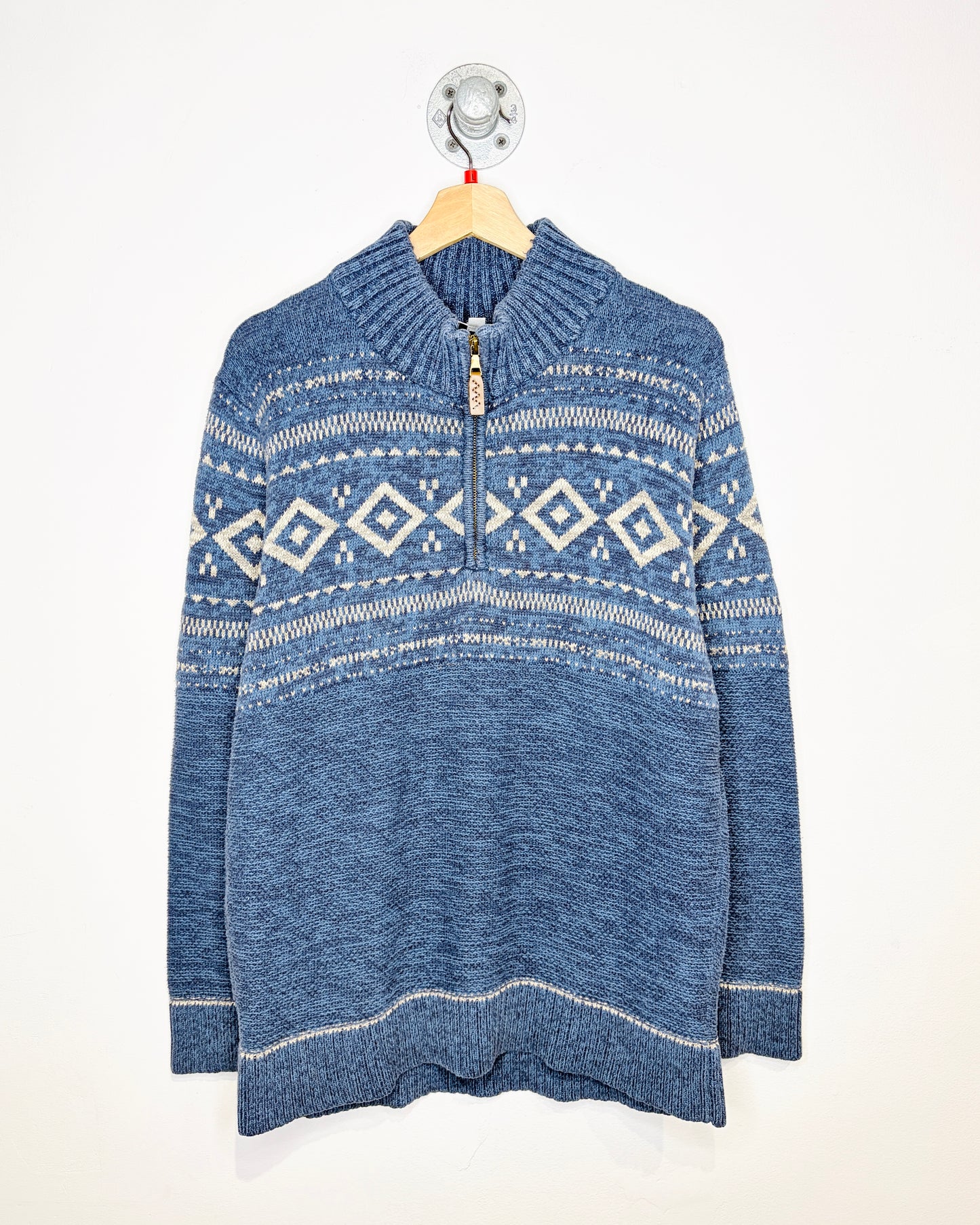 2000’s Wind River Blue Cotton Blend Quarter Zip Sweater