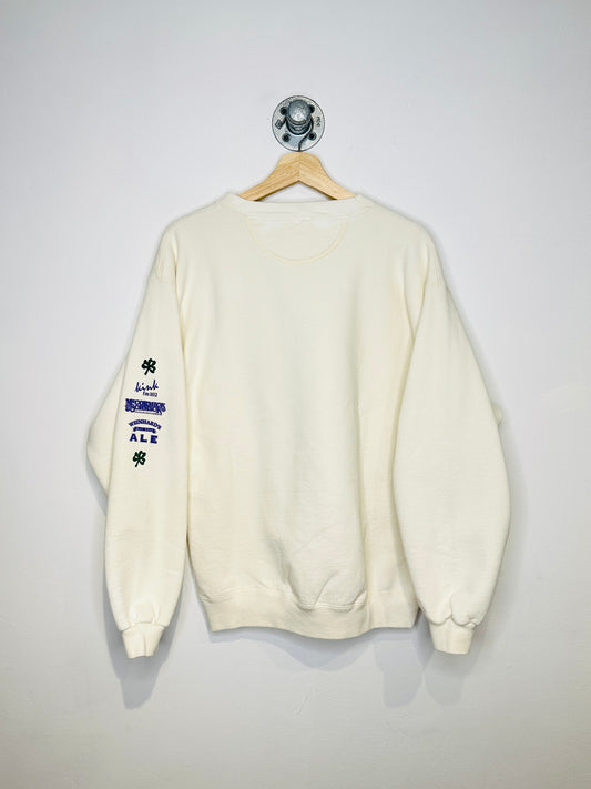 Vintage 1995 Portland Oregon Shamrock Run White Crewneck Sweatshirt