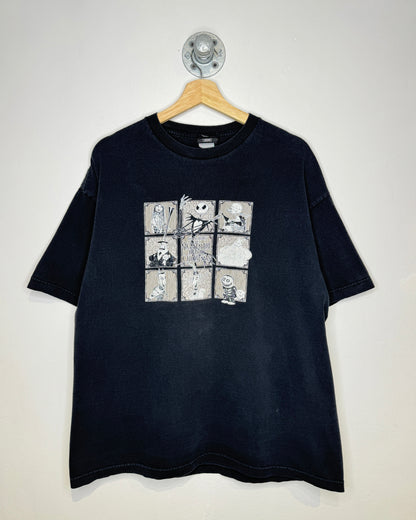 Vintage 90s Nightmare Before Christmas Frames Black Tee Shirt