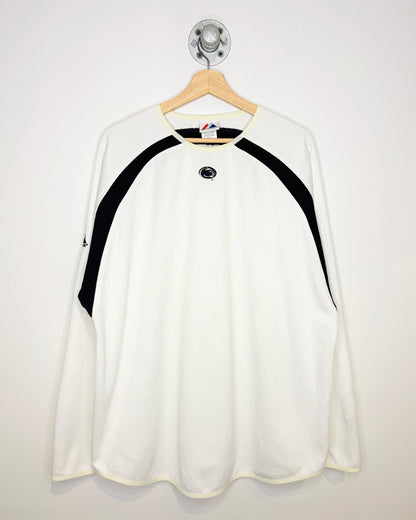 Majestic Sports White And Navy Long Sleeve Jersey