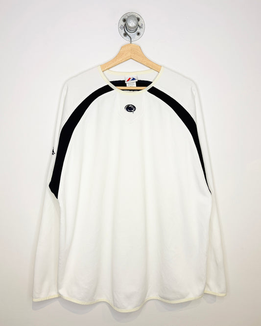 Majestic Sports White And Navy Long Sleeve Jersey