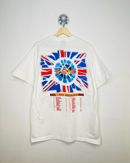 Vintage 1993 Def Leppard The 7-Day Weekend Tour White Tee Shirt