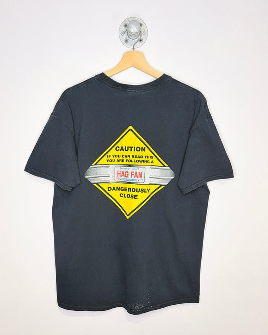 Vintage 2002 Merle Haggard Motorcycle Cowboy Black Tee Shirt