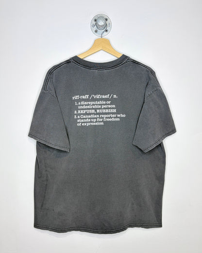 Vintage Riff Raff Heavily Faded Black Tee Shirt