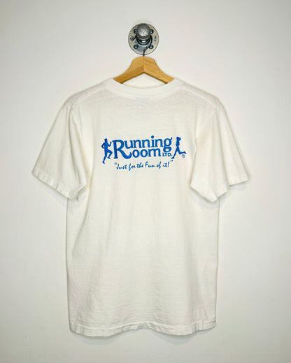 Vintage 90s Competitive Swimming White Tee Shirt