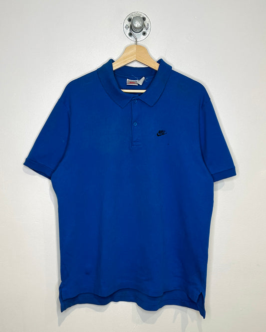 Vintage Nike Mini Logo Blue Polo Shirt