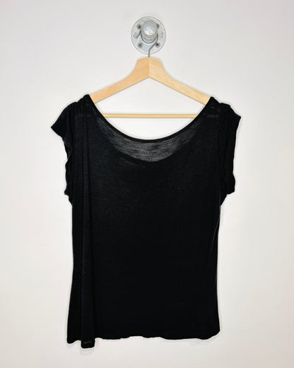 Canada Rhinestone Graphic Print Black Women’s Short Sleeve Shirt