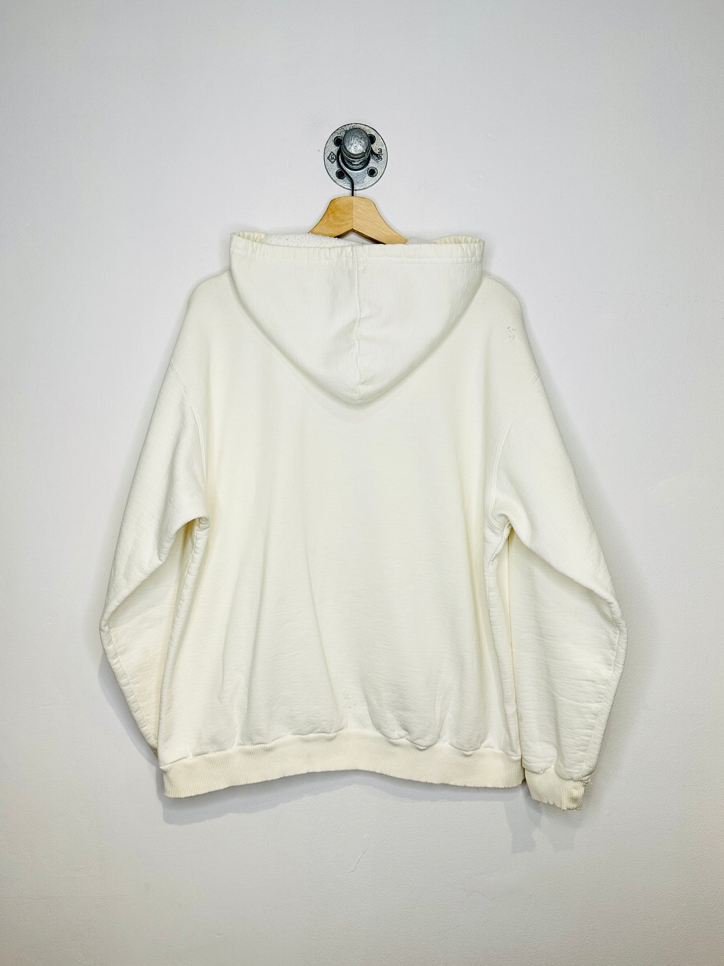 Vintage 1990s Bug And Red White Distressed Hoodie