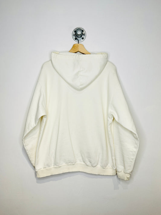 Vintage 1990s Bug And Red White Distressed Hoodie